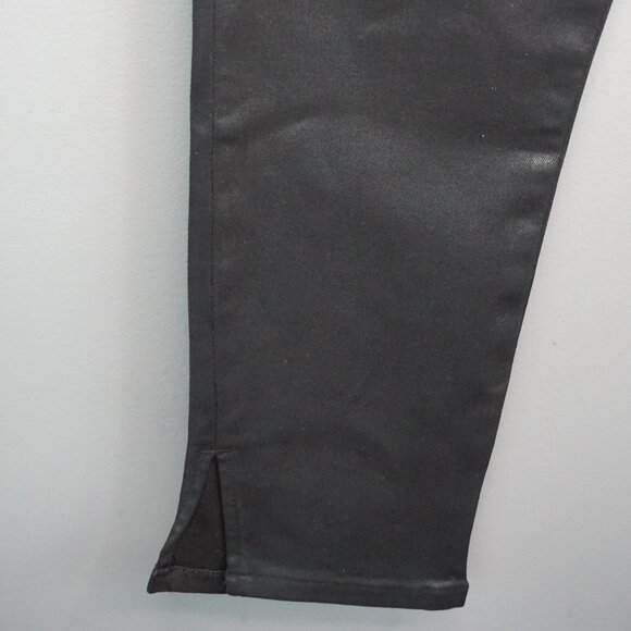 New Frame The Jet Set Skinny Crop Slit Jeans in Noir Coated size 2(30-34) - Picture 8 of 16